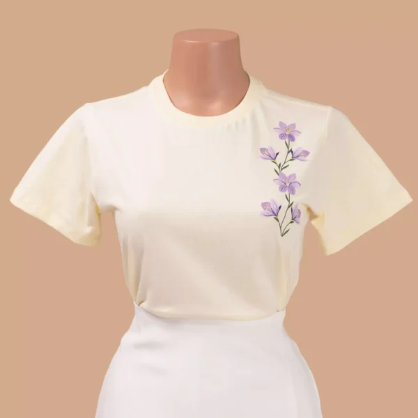 T-shirt - DTF Flores Lilases